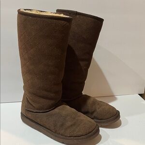 UGG Brown Quilted Winter Boots